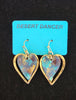 Patina and Copper Toned Heart Earrings