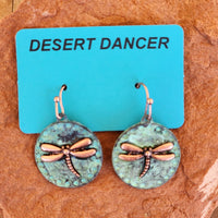 Round Dragonfly  Earrings