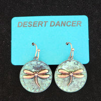 Round Dragonfly  Earrings