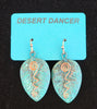 Patina and Copper Toned Tropical Leaf Earrings