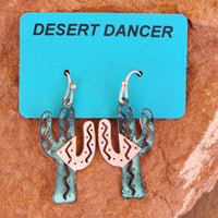 Geometric Saguaro Earrings
