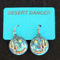 Round Cactus Earrings