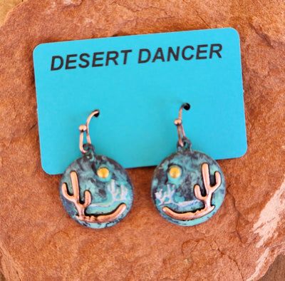 Round Cactus Earrings