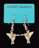 Humming Bird Earrings in Pink or Purple