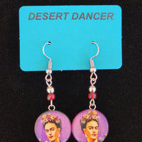 Frida Drop Earrings in Purple