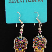 Sugar Skull Earrings in 4 color options