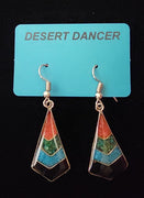 4 Colored Chevron Pattern Earrings, 2 color options