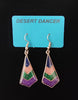 4 Colored Chevron Pattern Earrings, 2 color options