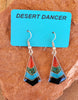 4 Colored Chevron Pattern Earrings, 2 color options