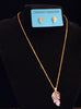 Tropical Leaf Necklace and Earring Set