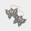 Copper & Patina Butterfly Earrings