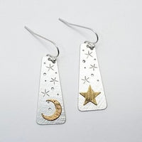 Moon and Star Earrings