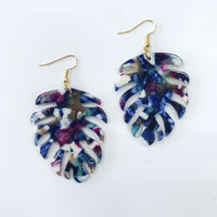 Monstera earrings.