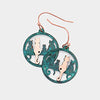 Cat earrings patina.