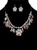 Dog Paw Necklace Set with Earrings