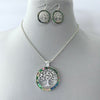 Tree of Life  Necklace Set with Earrings